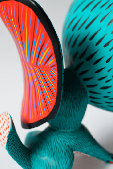 Conejo Verde Agua Orejón Alebrije