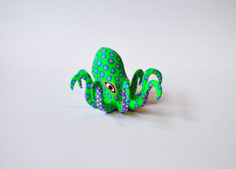 Pulpo Chico Verde Alebrije