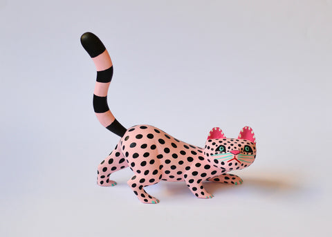 Gato Rosa y Negro Lunares