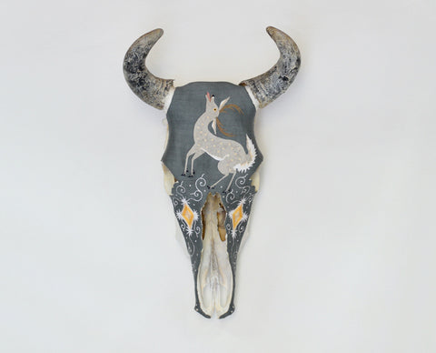 Cabeza Venado Fondo Gris