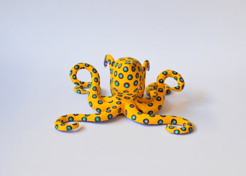 Pulpo Mediano Amarillo Alebrije