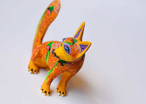 Zorro Gato Amarillo Alebrije
