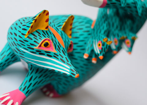 Opossum Verde Agua Alebrije