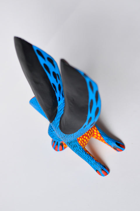 Conejo Azul Orejón Alebrije