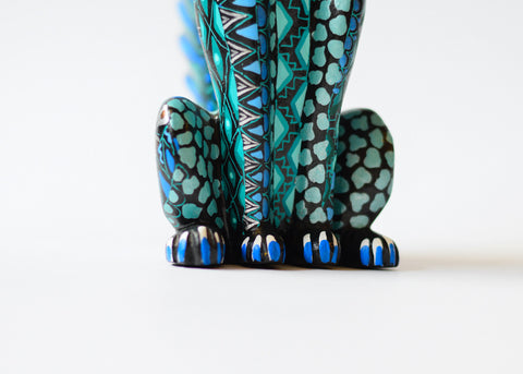 Gato Celeste Verde Agua Alebrije