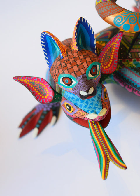 Iguana Doble Cabeza Zapoteca Alebrije