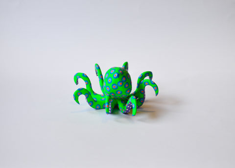 Pulpo Chico Verde Alebrije