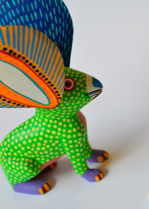 Ratón Verde Flujo Alebrije