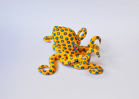 Pulpo Mediano Amarillo Alebrije