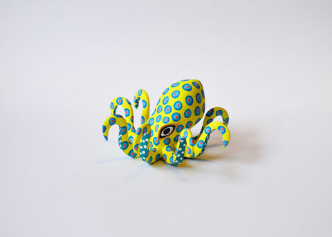 Pulpo Chico Amarillo Alebrije
