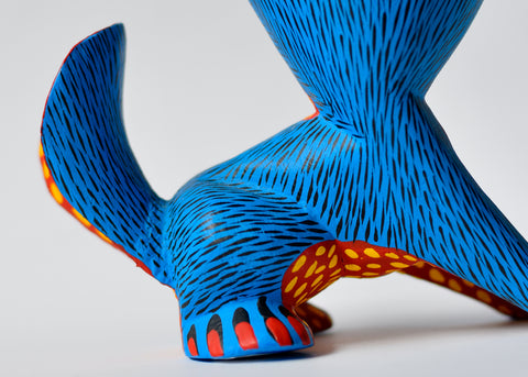 Conejo Azul Orejón Alebrije