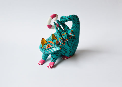 Opossum Verde Agua Alebrije