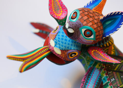 Iguana Doble Cabeza Zapoteca Alebrije