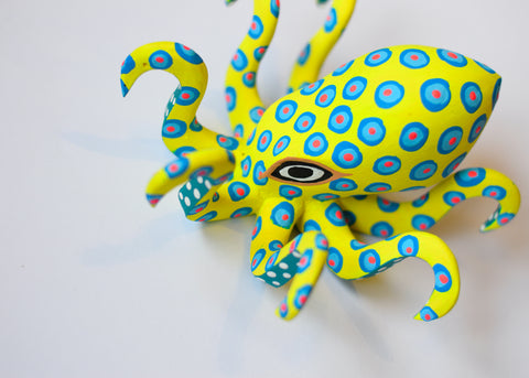 Pulpo Chico Amarillo Alebrije