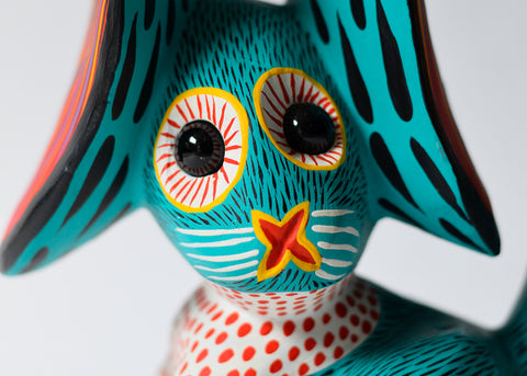Conejo Verde Agua Orejón Alebrije