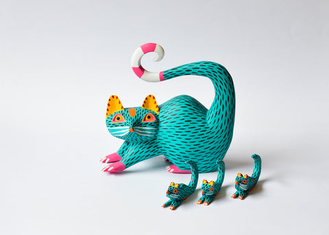 Opossum Verde Agua Alebrije