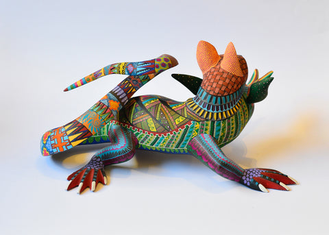 Iguana Doble Cabeza Zapoteca Alebrije