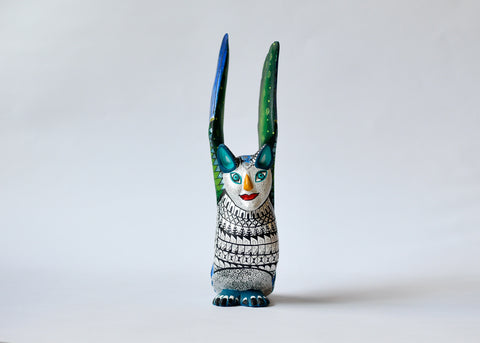 Buho Blanco Brillante Alebrije