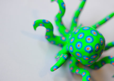 Pulpo Chico Verde Alebrije