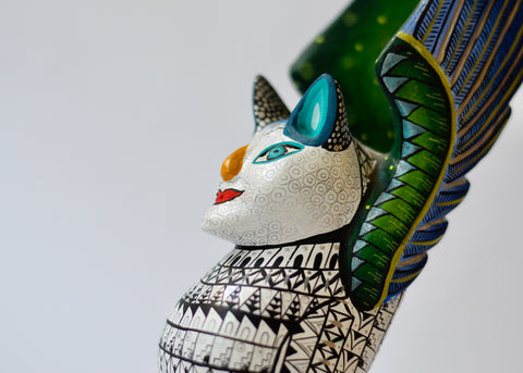 Buho Blanco Brillante Alebrije