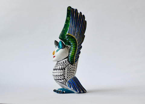 Buho Blanco Brillante Alebrije