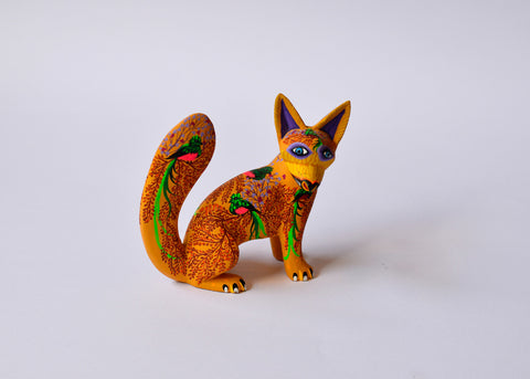 Zorro Gato Amarillo Alebrije