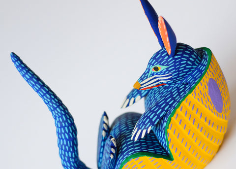 Armadillo Azul Alebrije
