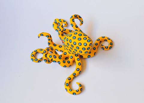 Pulpo Mediano Amarillo Alebrije