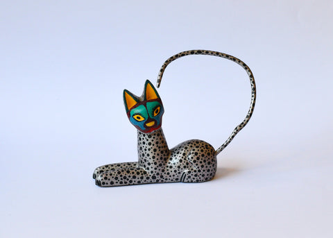 Gato Plateado Alebrije