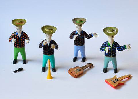 Banda de 4 Esqueletos Alebrije