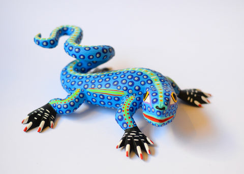 Iguana Celeste Alebrije