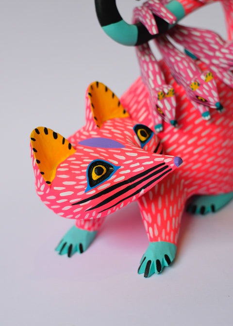 Opossum Rosado Alebrije