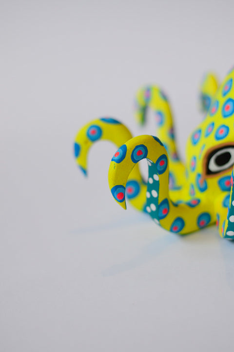 Pulpo Chico Amarillo Alebrije