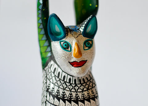 Buho Blanco Brillante Alebrije