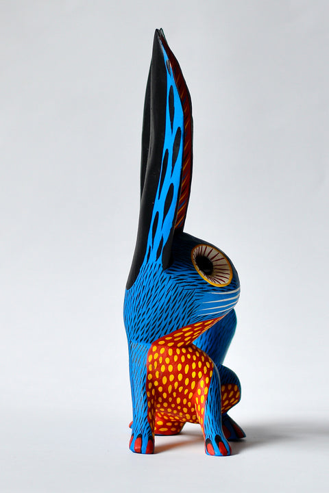 Conejo Azul Orejón Alebrije