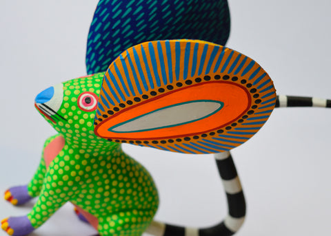 Ratón Verde Flujo Alebrije