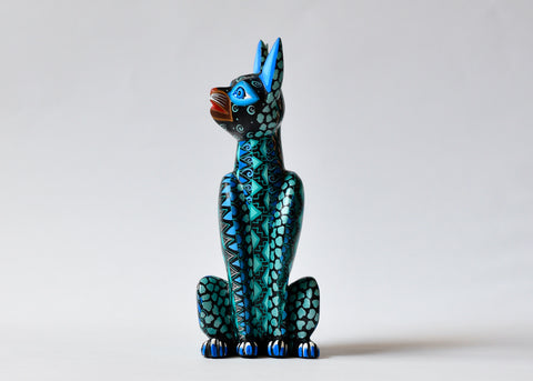 Gato Celeste Verde Agua Alebrije